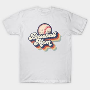 Retro Baseball Mom Mother's Day T-Shirt